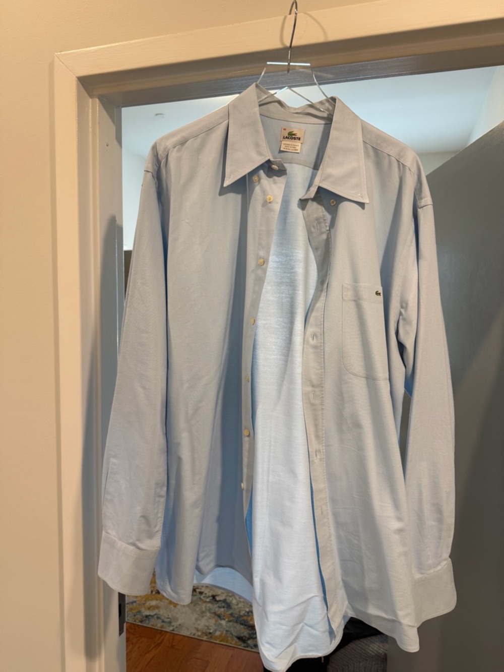 Lacoste Men’s Pale Blue Button-Down Shirt